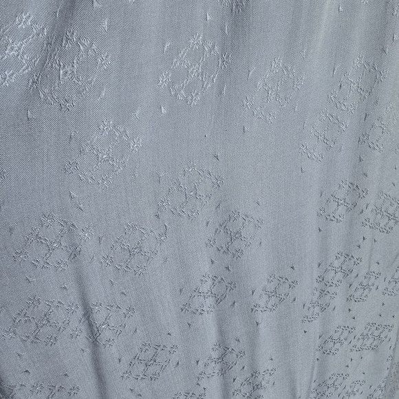 Free People Lovely Day Blue Oversized Jacquard Button Pocket Top, Size Large - Picture 6 of 15